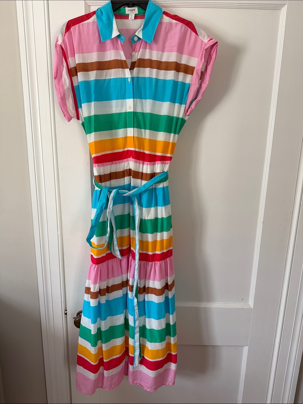J. Crew Women’s Multicolor Striped Dress - Pink & Blue